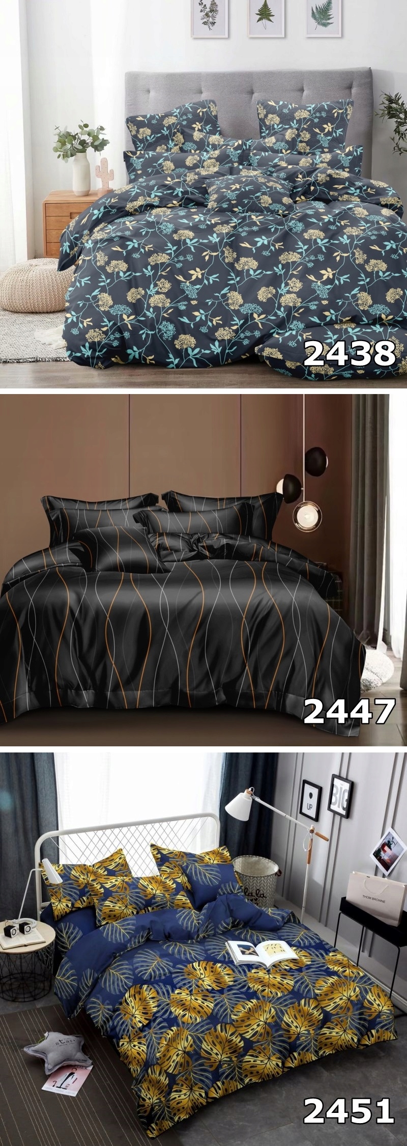 KOMPLET POŚCIELI 160x200 +2 POSZEWKI POŚCIEL LUX SATYNA BAWEŁNA ANTONIO 3D Szerokość poszewki na kołdrę 160 cm