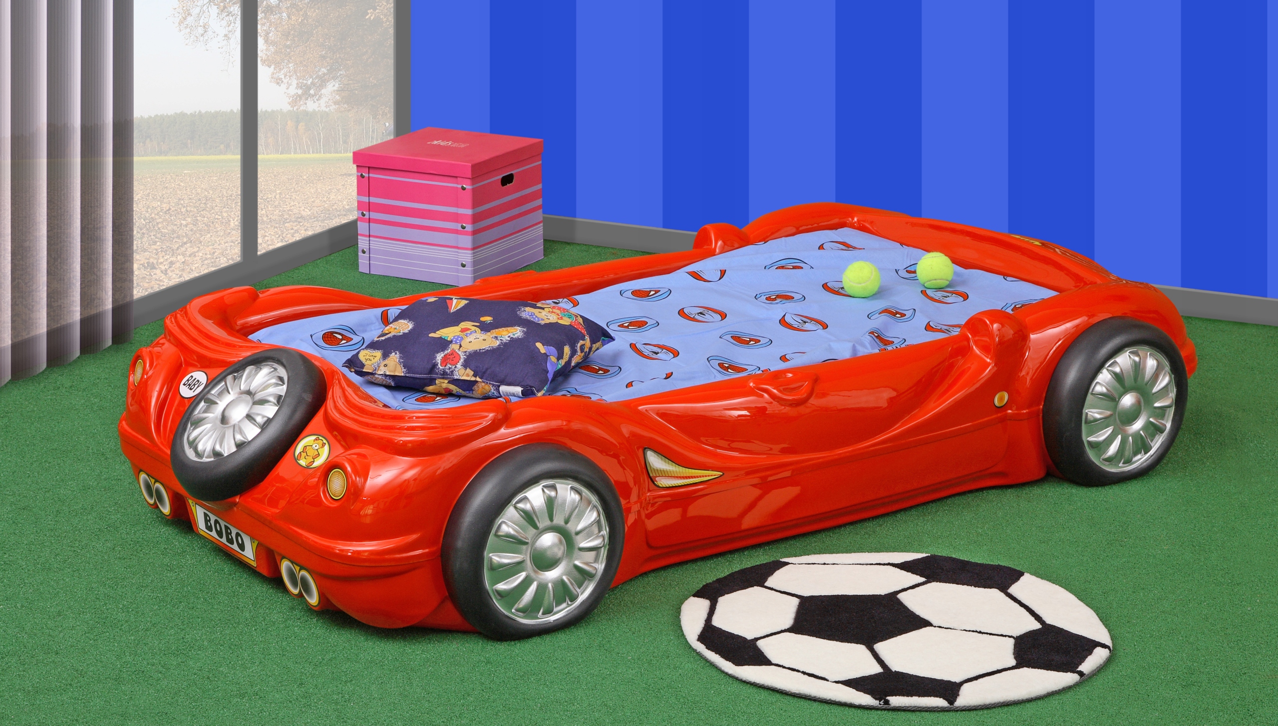 Łóżeczko Bobo czerwone Marka Plastiko