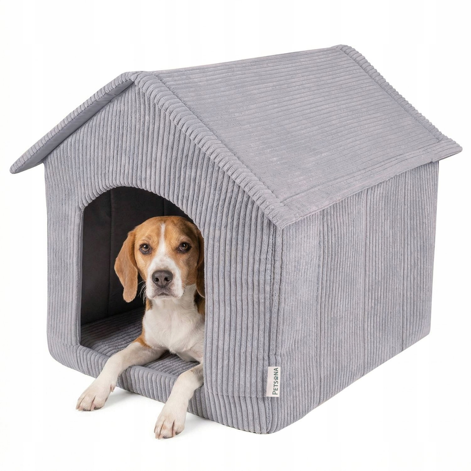 Petsona buda Legowisko piankowy domek Dla Psa szary ciemny 2XL