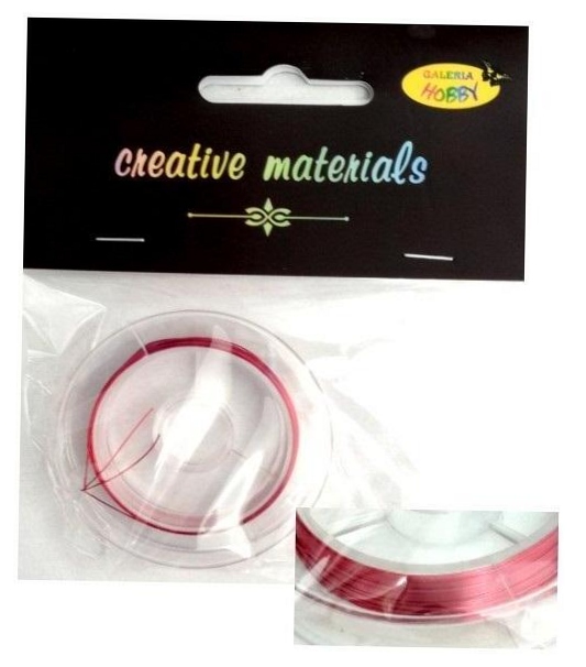 Drut miedziany 0.3mm 10mb czerwony