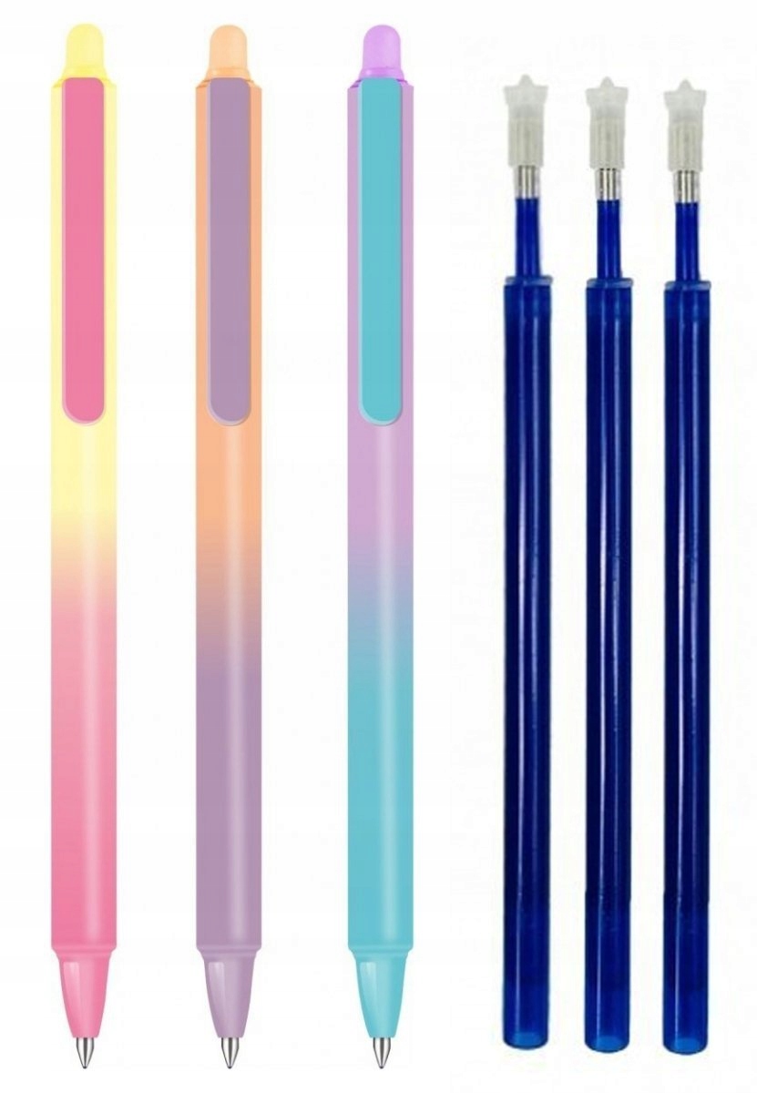 

3x Długopis Żelowy Wymazywalny Gradient Wkłady