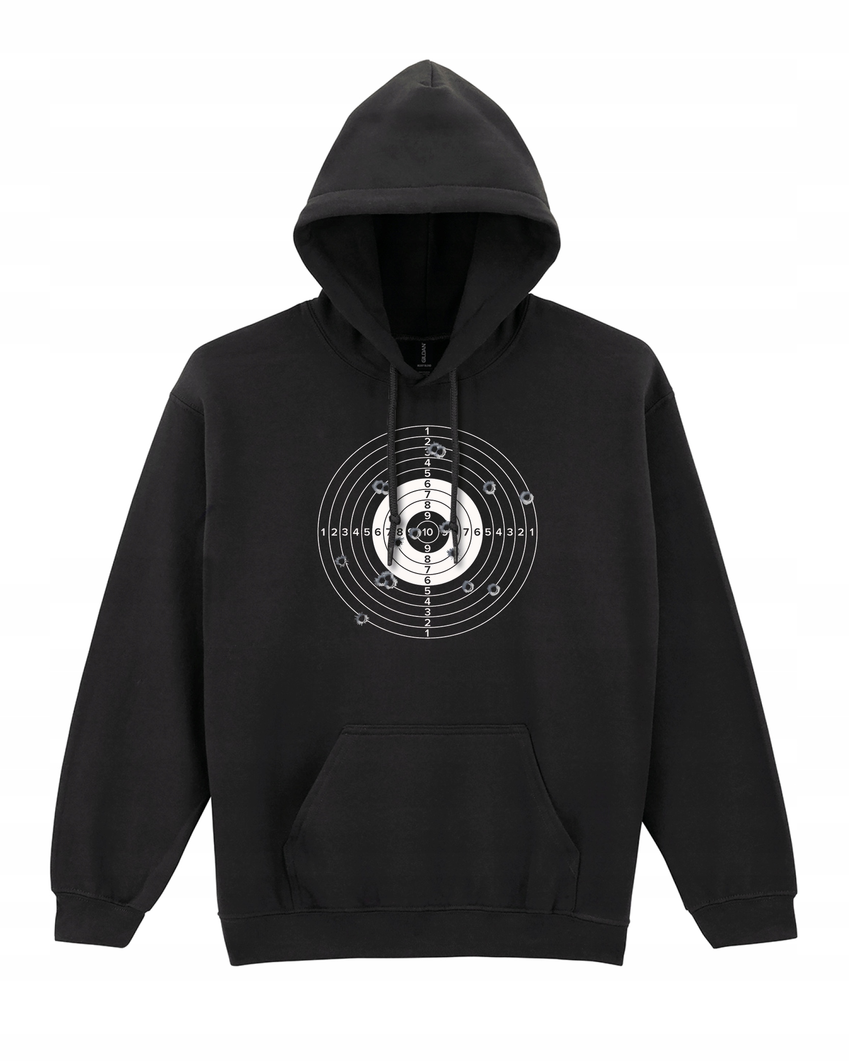 Mikina Střelecký štít Cíl pro střelnici Militaria Potisk Černá L