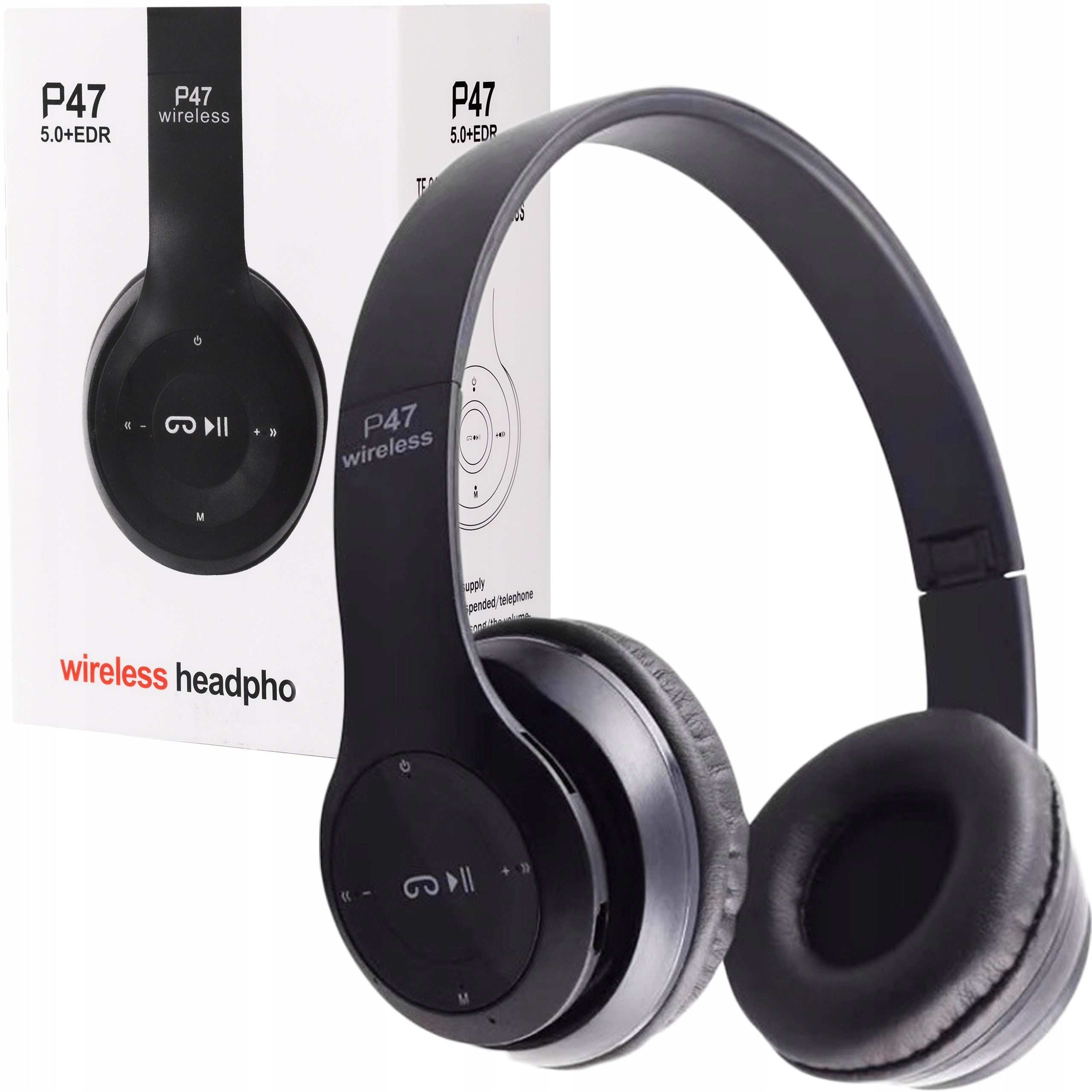 

Słuchawki bezprzewodowe nauszne P47 Bluetooth