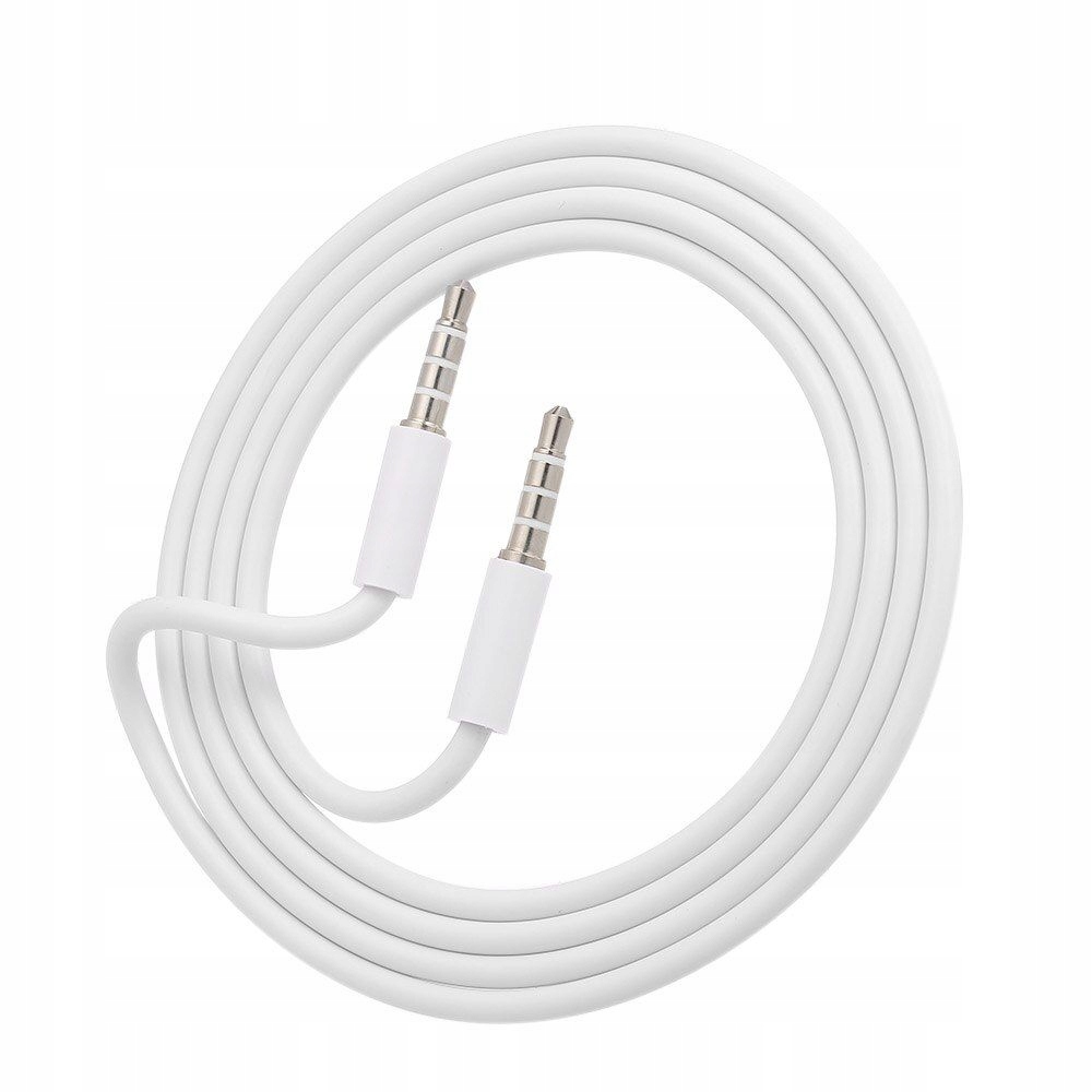 KABEL 1M AUX MINI JACK 3,5MM GUMA 4PIN 4-PIN Marka inna