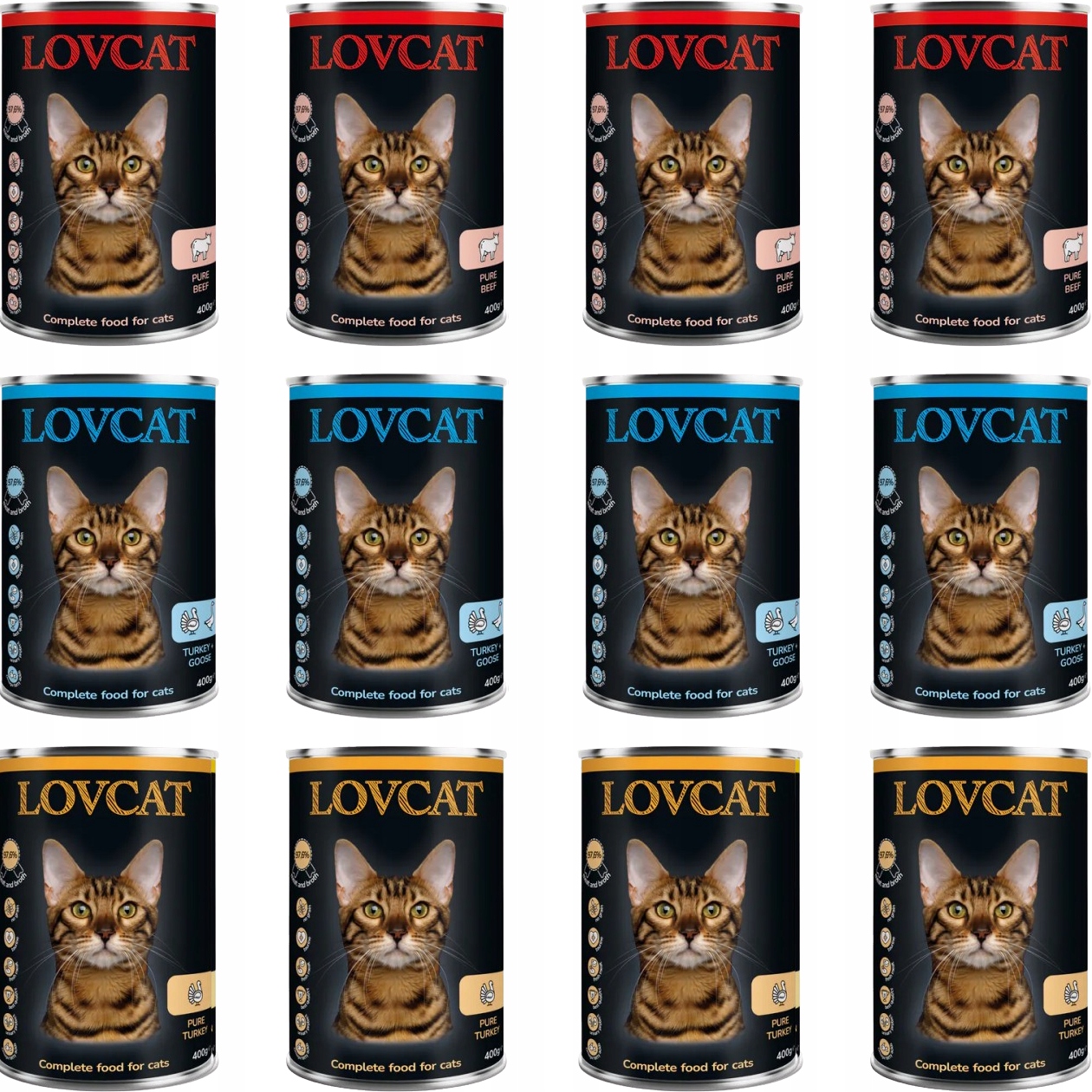 Lovcat karma mokra dla Kota mix 12x 400g