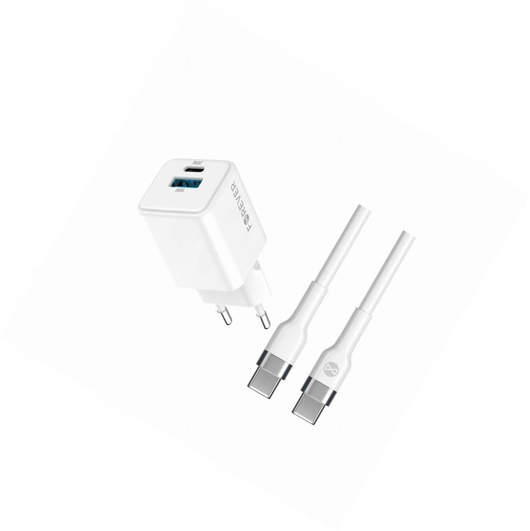 Szybka ładowarka GaN 20W Usb i Usb-c z kablem do Xiaomi Mi Note 10