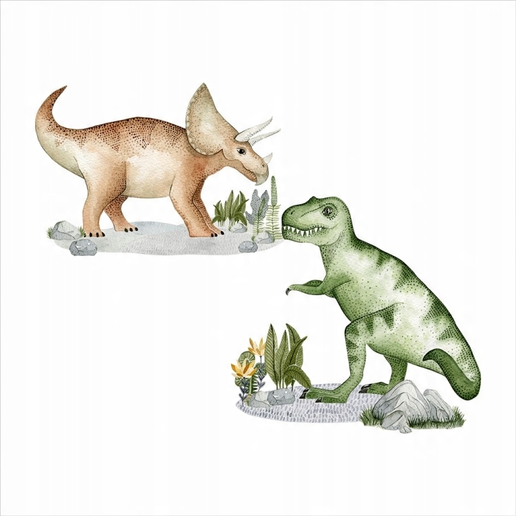 

DK398 XL Naklejki Tyranozaur Triceratops