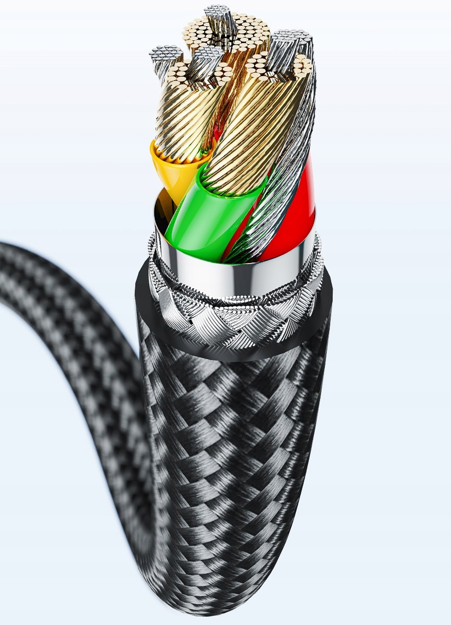 BASEUS MOCNY KABEL USB-C SZYBKIE ŁADOWANIE TYP-C OPLOT NYLON QC 3.0 2M Długość przewodu 2 m