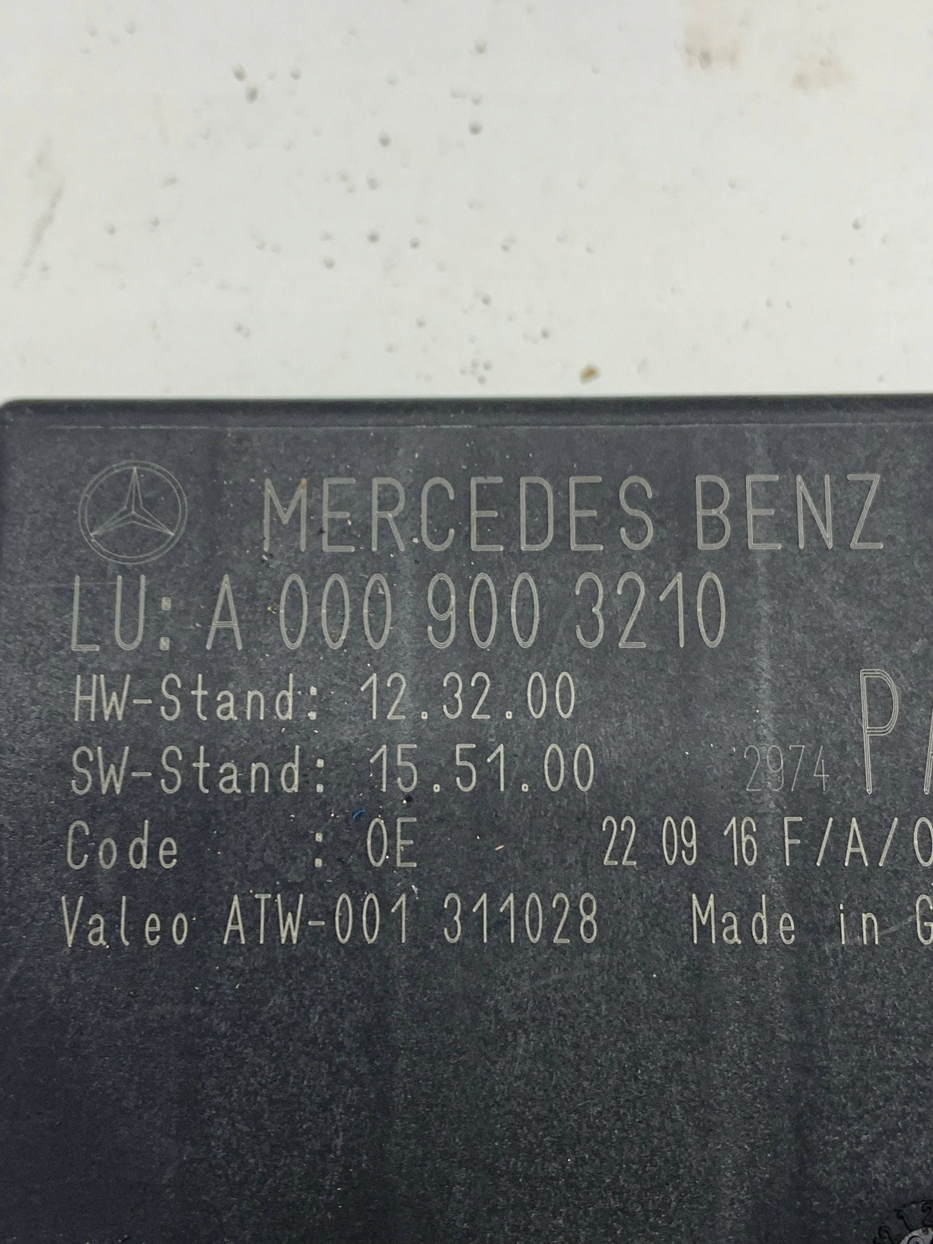 modulo Centralina parcheggio PDC A0009003210 MERCEDES W176 (2015-2018)