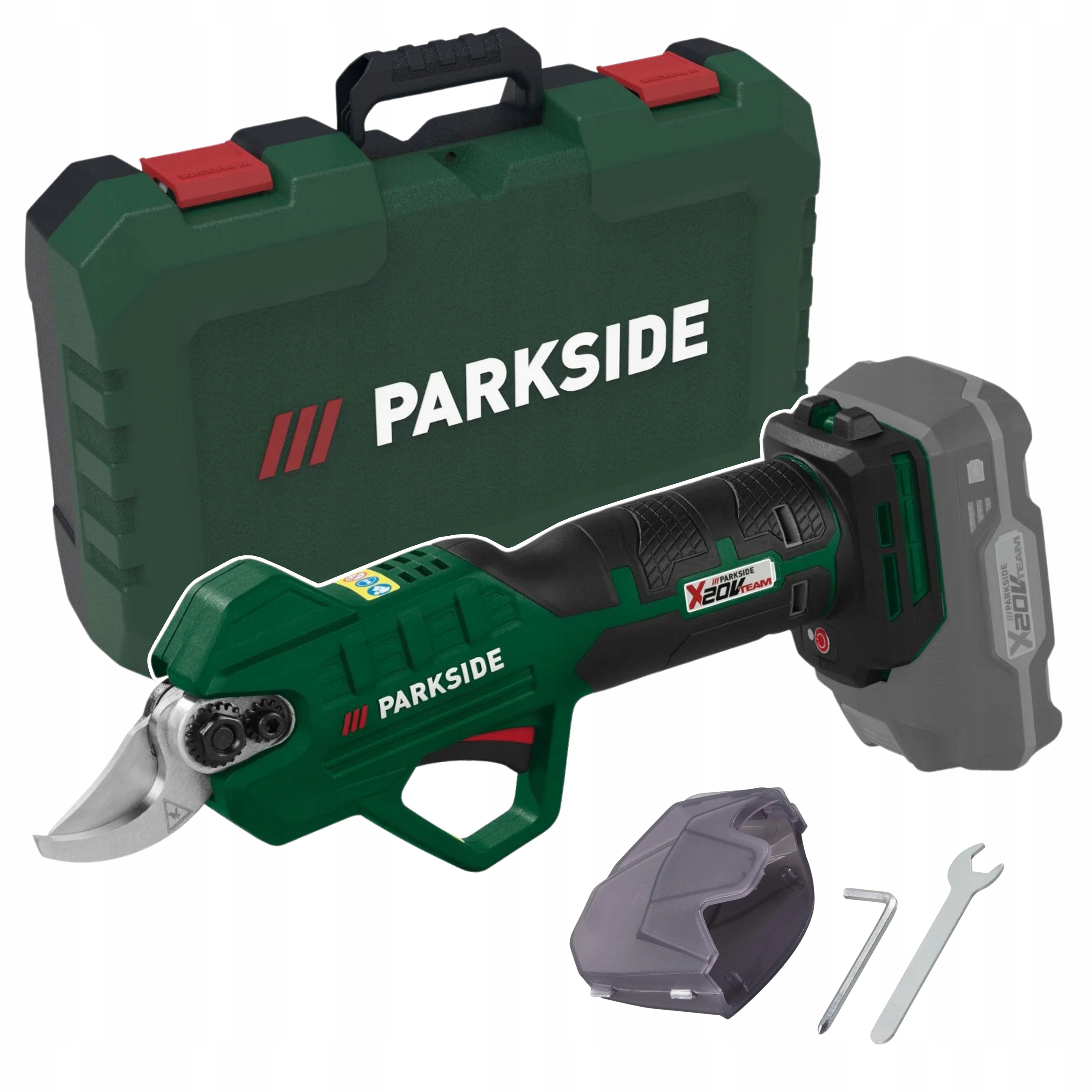 Akumulatorowe Nożyce do gałęzi sekator Parkside Paas 20-Li 20V Walizka