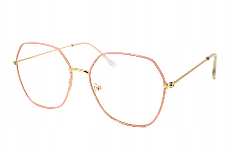 RÓŻOWE OKULARY ZERÓWKI ANTYREFLEKSYJNE Z FILTREM