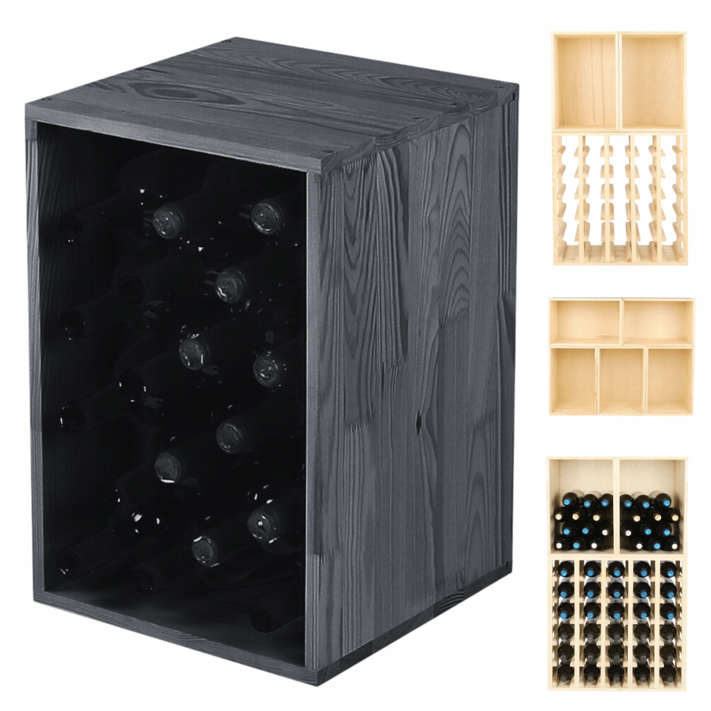 Regál na víno na lahve dřevěný stojan Modulární 45x30x30 Eko