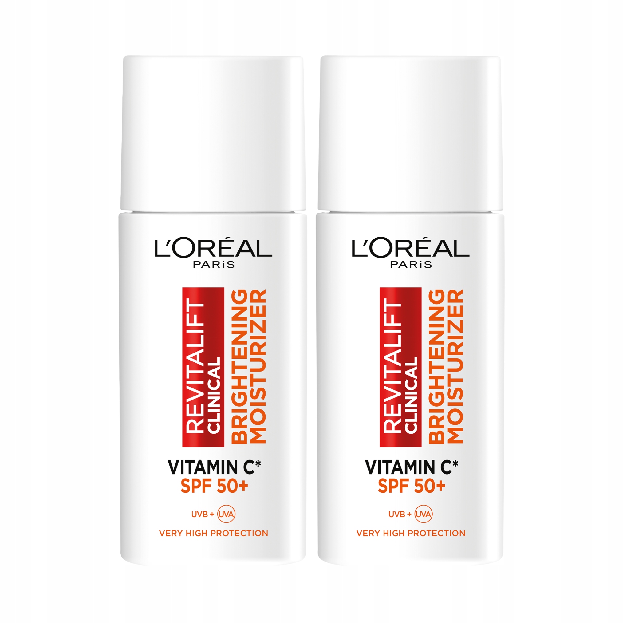 Zestaw L'Oréal Revitalift Clinical Krem Uv SPF50+ z Witaminą C 2x 50ml