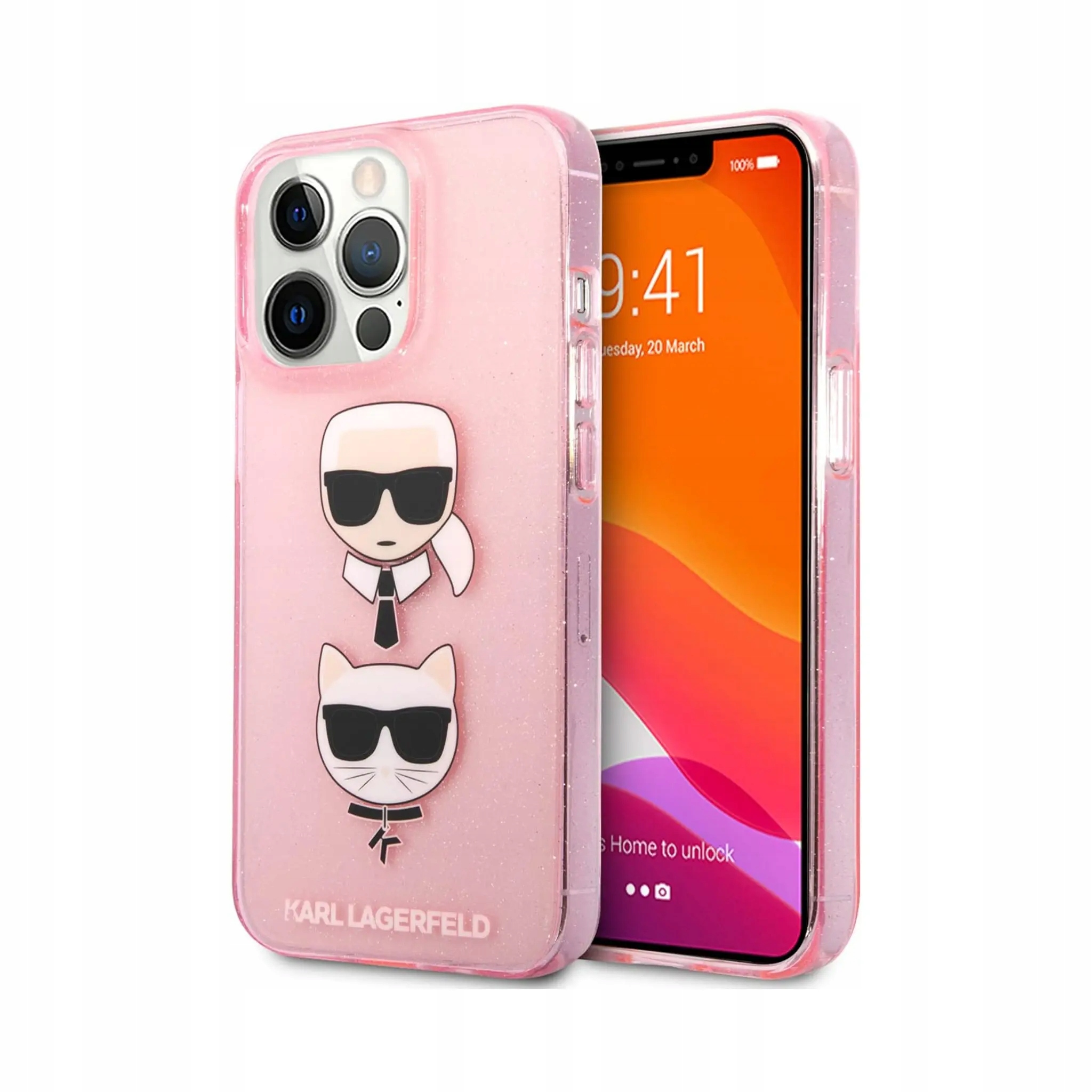 Karl Lagerfeld Karl &amp; Choupette Head Case, różowy iPhone 13 Pro
