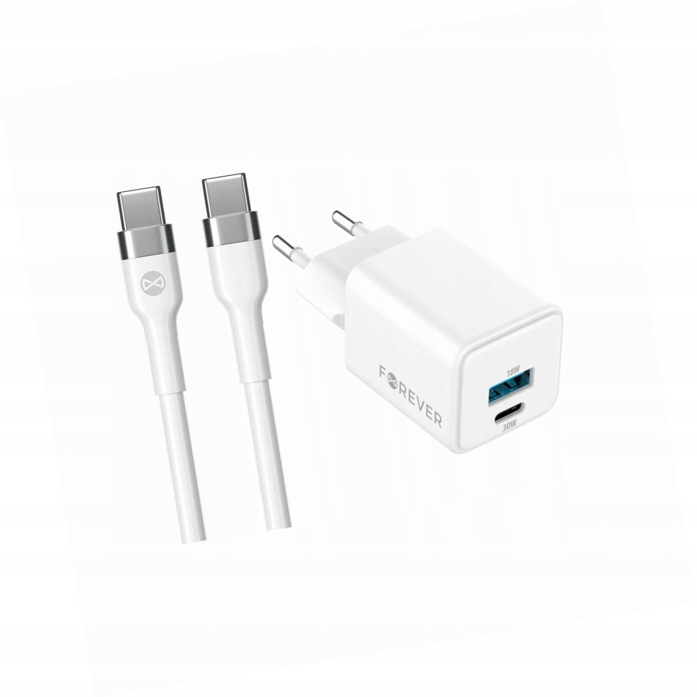 Szybka ładowarka GaN 30W 2 wejścia Usb i Usb-c z kablem do Xiaomi Redmi A4