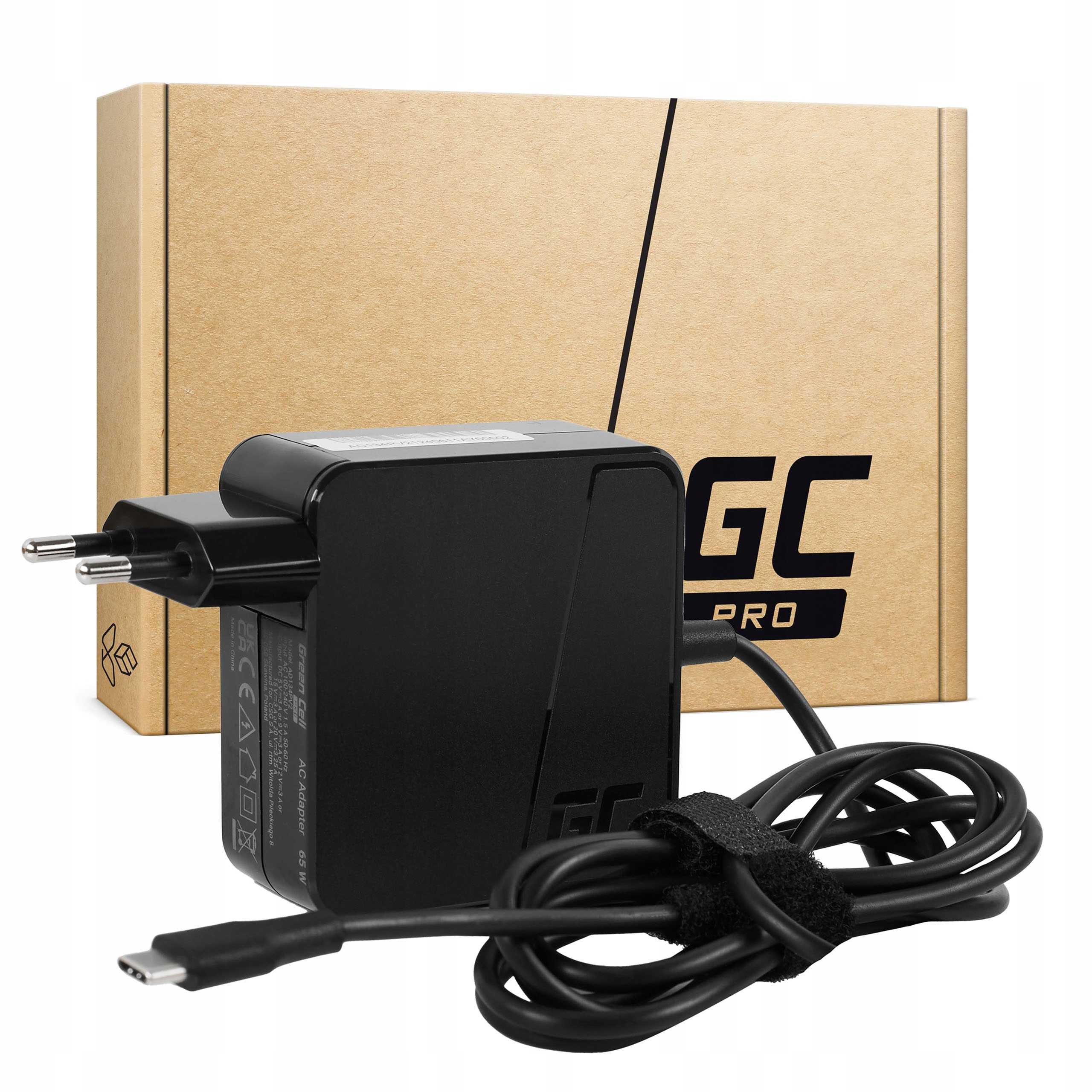 Zasilacz Usb-c 65W 5V-9V-12V-15V/3A, 20V/3.25A Power Delivery Green Cell Ad