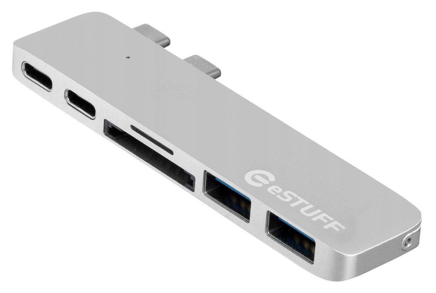 eSTUFF USB-C Slot-in Hub Pro Silver