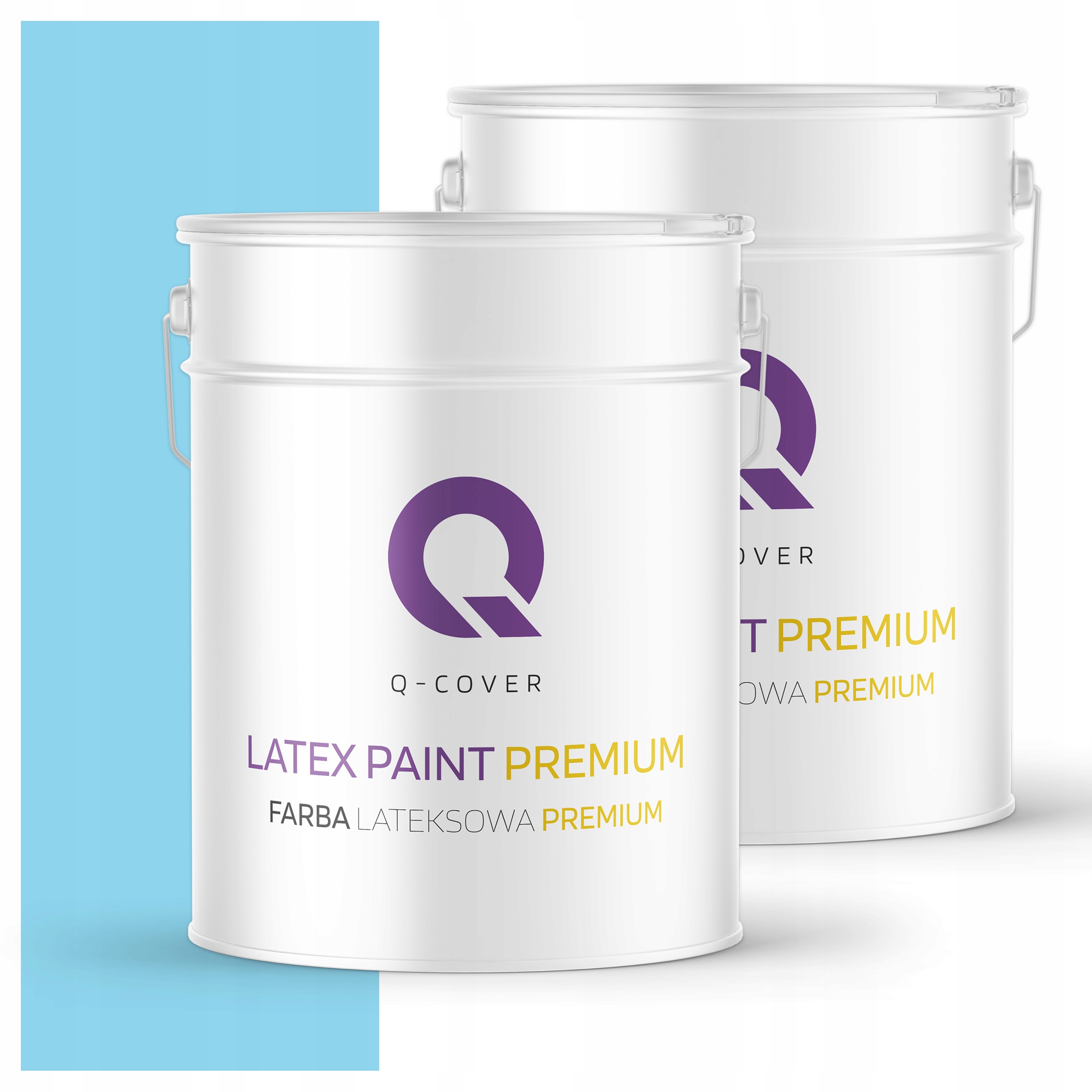 Farba odolná voči škvrnám Umývateľná na steny stropov 10L mat Jasná modrá H0361