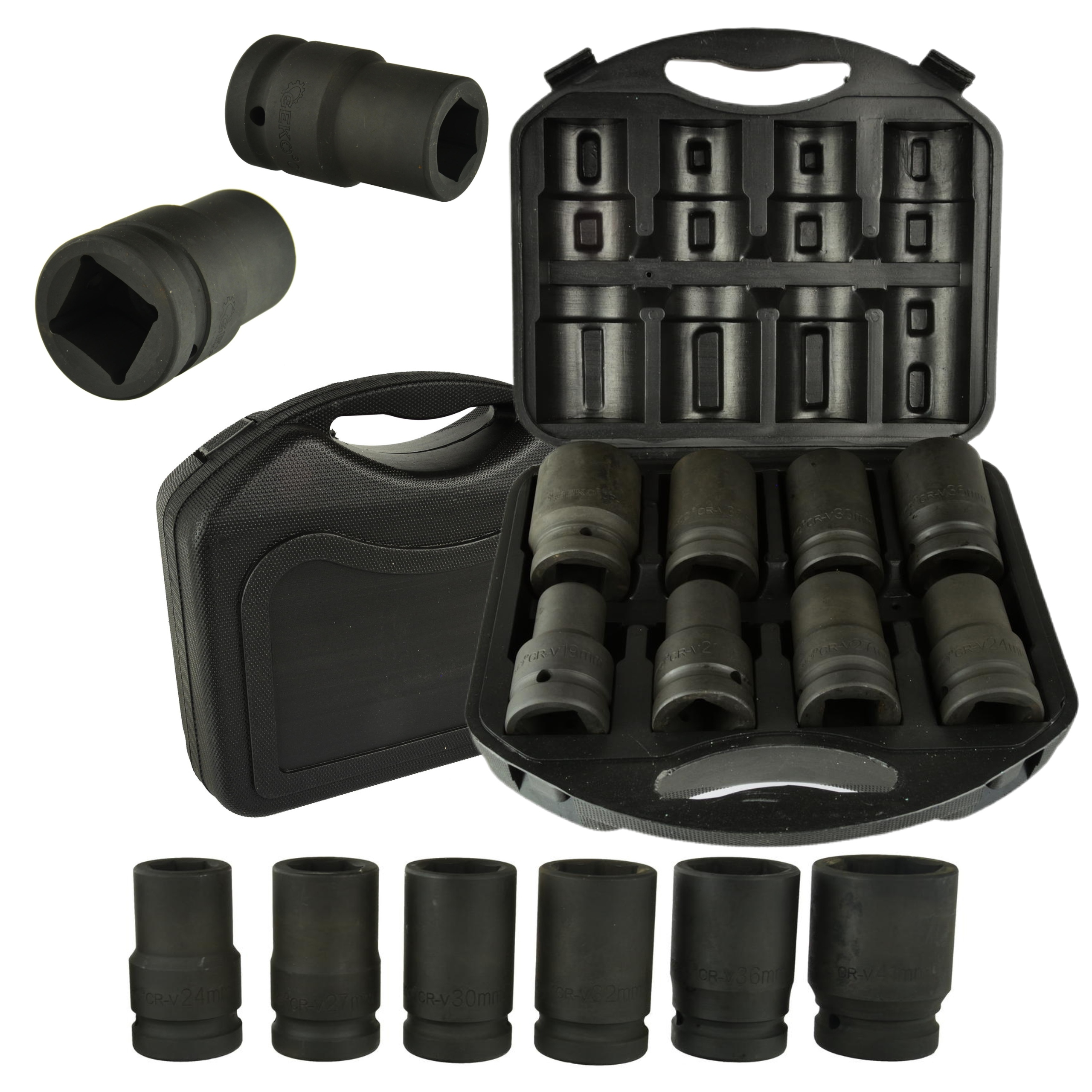 NASADKI UDAROWE KLUCZE 1" ZESTAW NASADEK 19-41MM