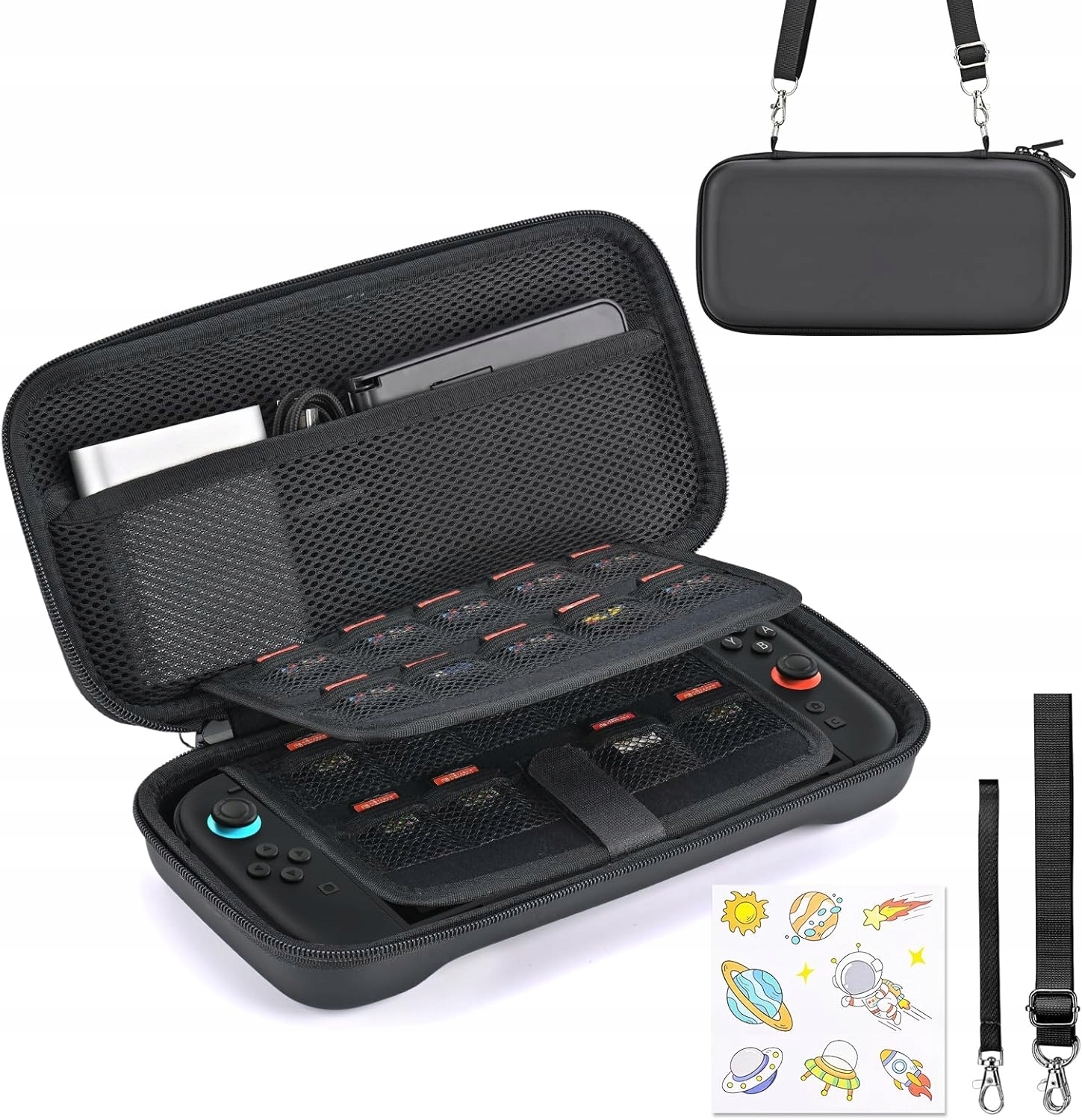Wzmocnione Etui Pokrowiec Case do Nintendo Switch 2 Torba na Gry Czarne