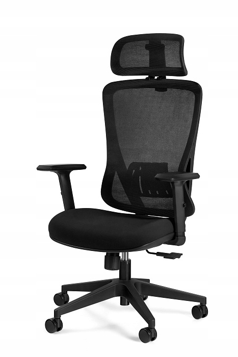Fotel Ergonomiczny Dart Czarny Siatka Biurowy Obrotowy Spełnia Nowe Normy