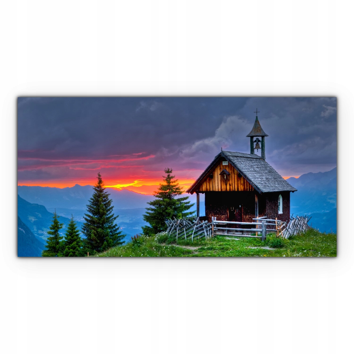 

Canvas na ramie ścienny 120x60 Góry Zachód Słońca