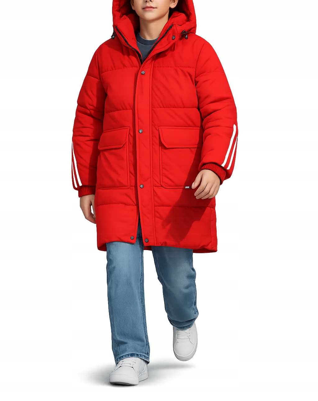 Zima Puchowa Kurtka Parka Team 146cm wzrostu