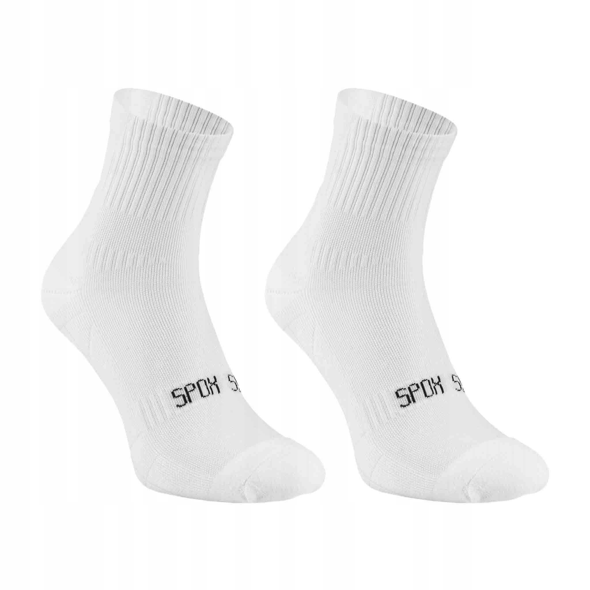 Skarpety sportowe do biegania białe Spox Sox r. 44-46
