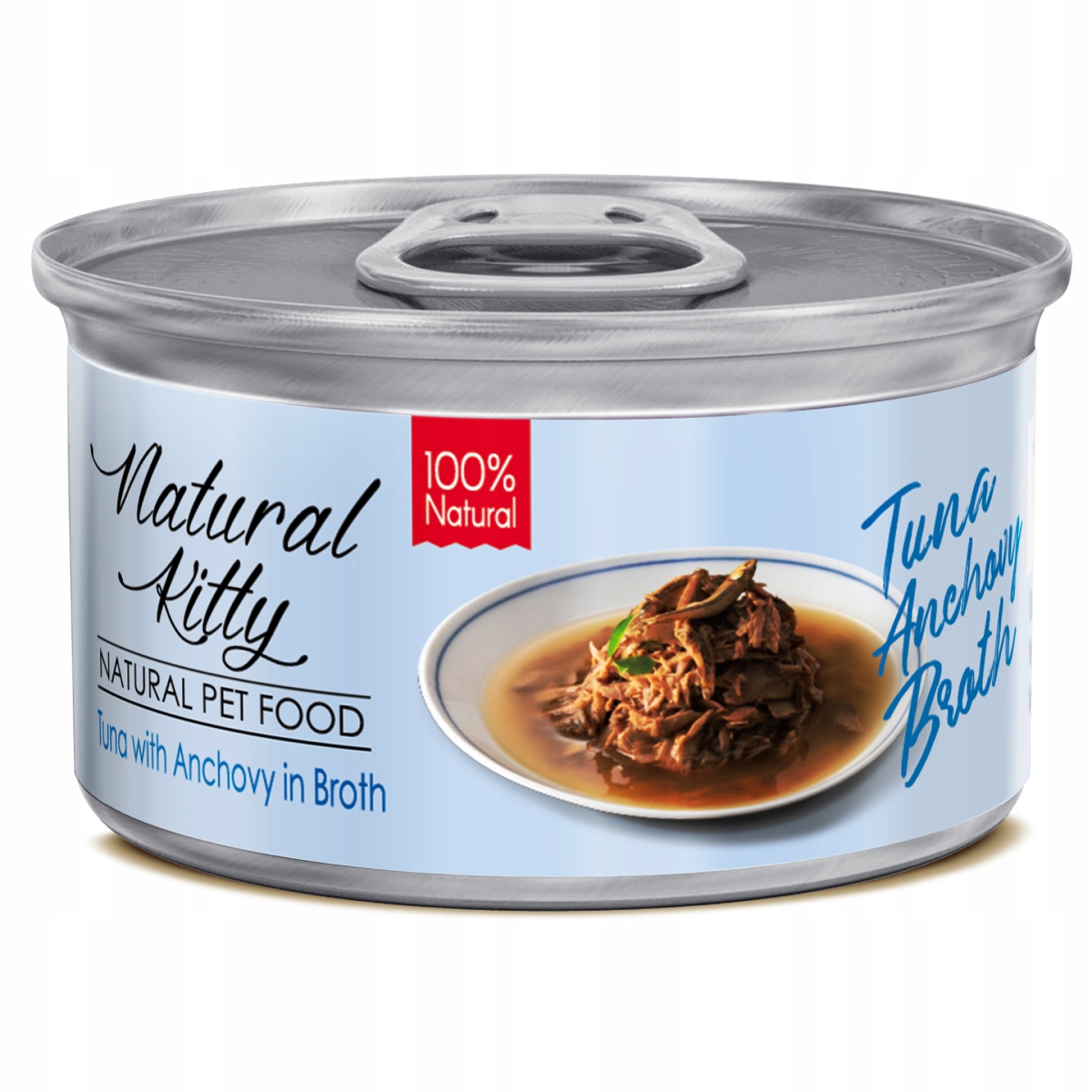 Levně Natural Kitty Premium 100% mokré krmivo pro kočky tuňák sardel 24x80g