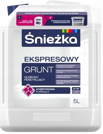 ŚNIEŻKA GRUNT EKSPRESOWY GŁĘBOKO PENETRUJĄCY 5L