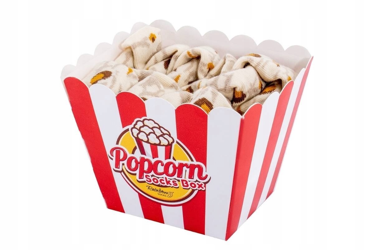 

Skarpetkowe Pudełko Popcornu 2 Pary