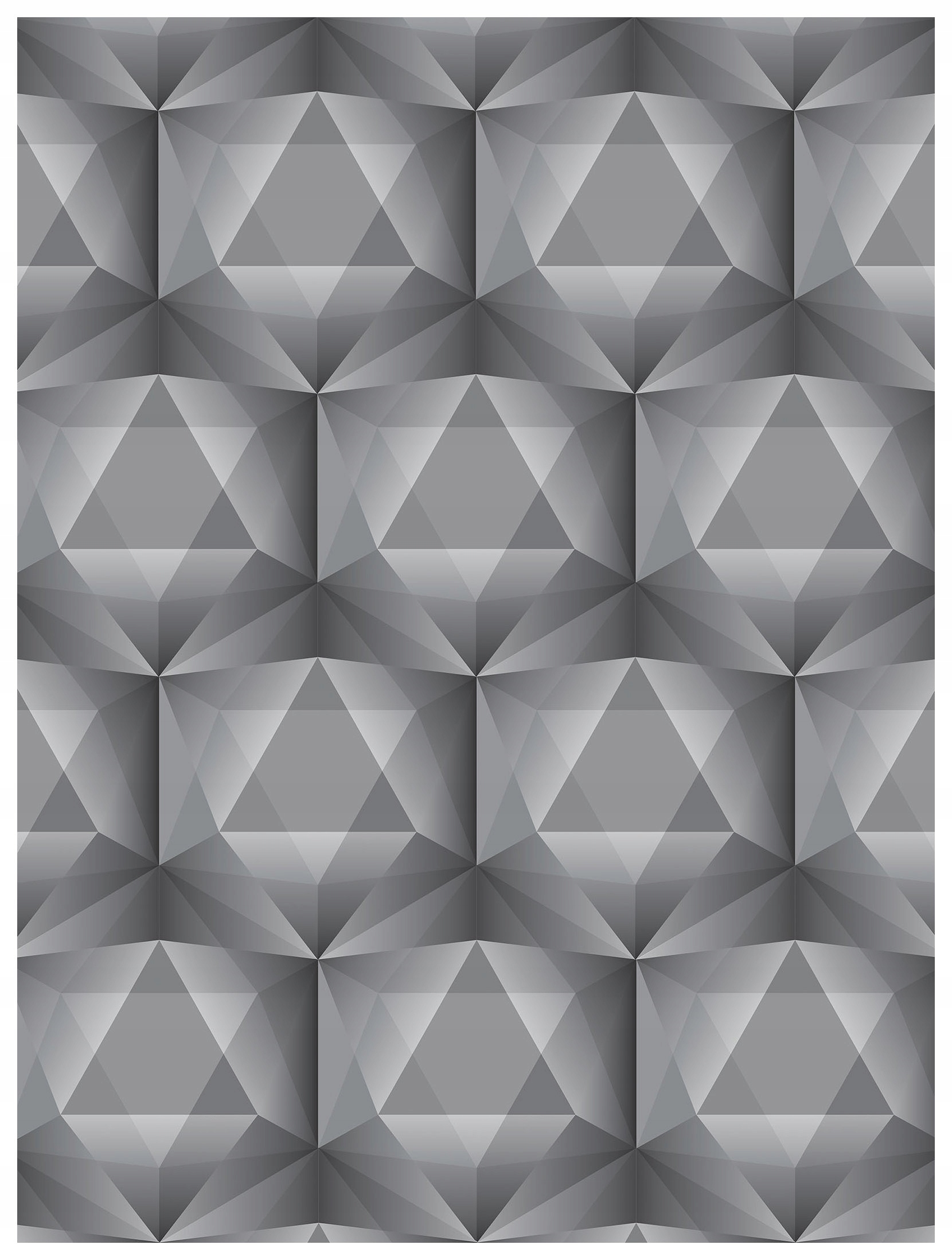 Tapeta Geometrické Krystaly Šedá Abstrakce na zeď 206x275 lepidlo