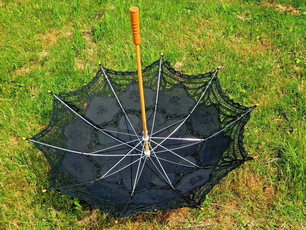 PARASOLKA PARASOL KORONKI PRZECIW SŁOŃCU BAMBUS Ok Rodzaj manualny z pokrowcem