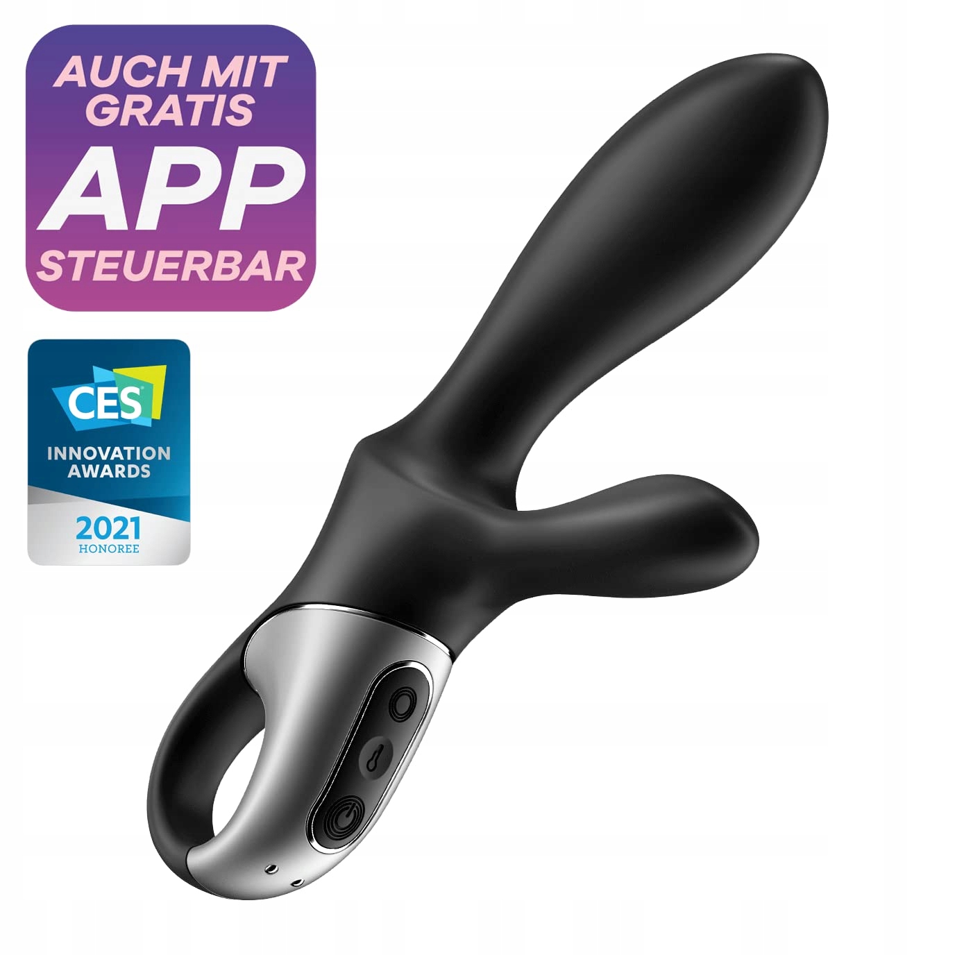 SATISFYER Wibrator Analny Bluetooth z Grzaniem, Aplikacja, Silikon, 20 cm — miniatura 2