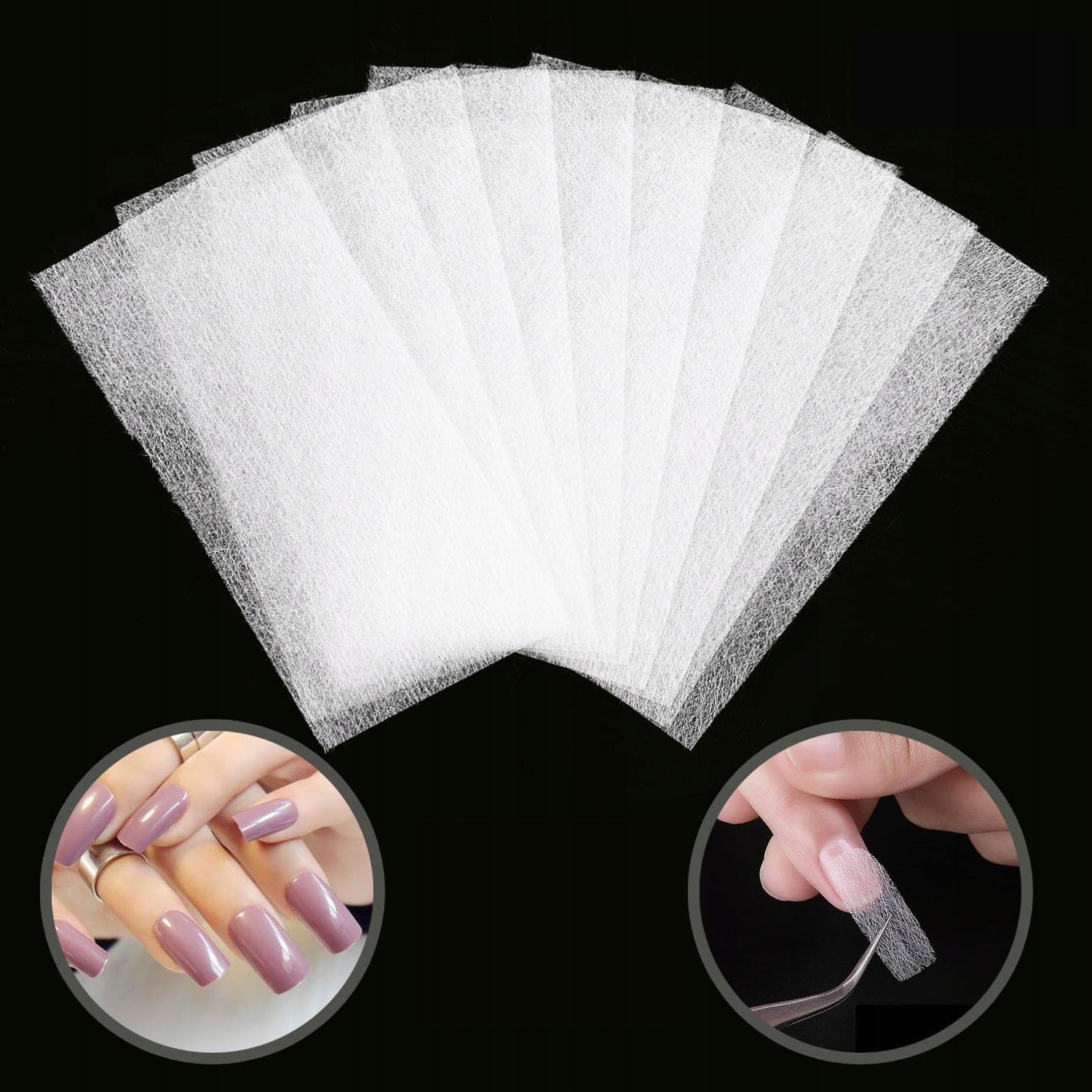 Elastické A Lehké Skleněné Vlákno Pro Prodlužování Nehtů 100 Kusů