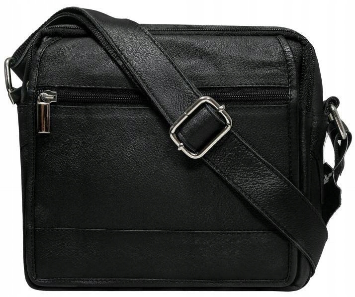 

Czarna męska torebka na ramię listonoszka miejska