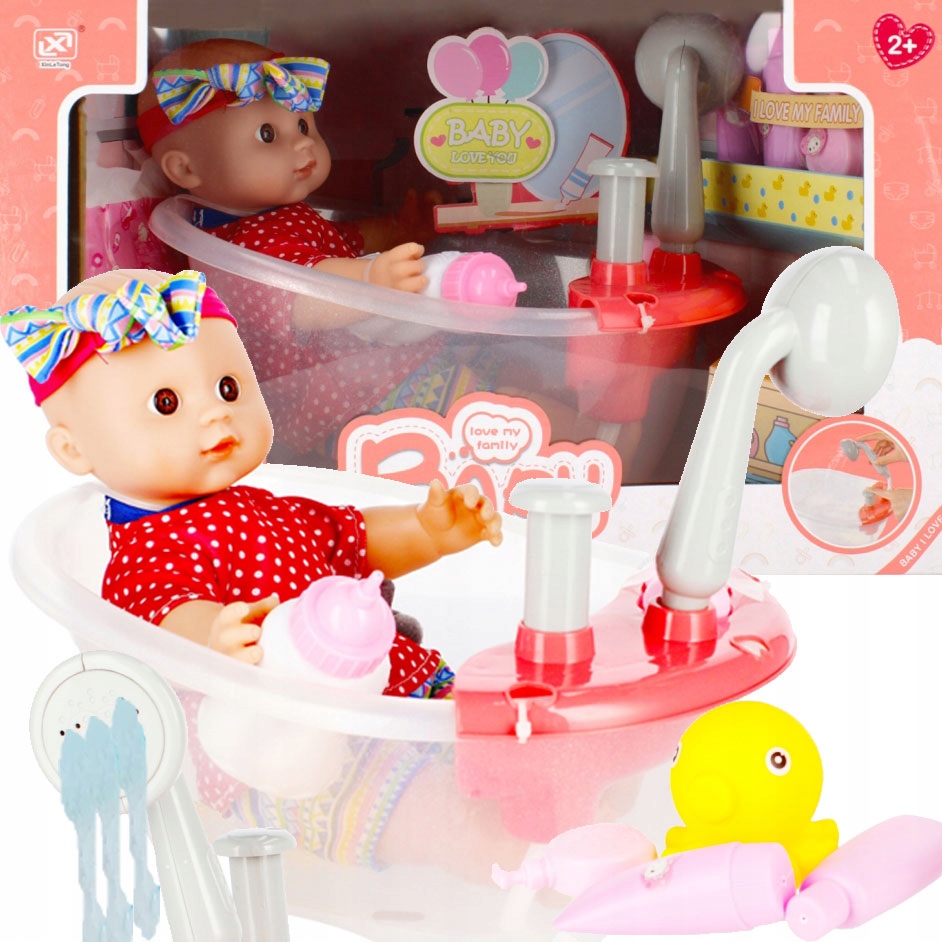 

Lalka Bobas 30cm Wanna Prysznic Leci Woda Kąpiel