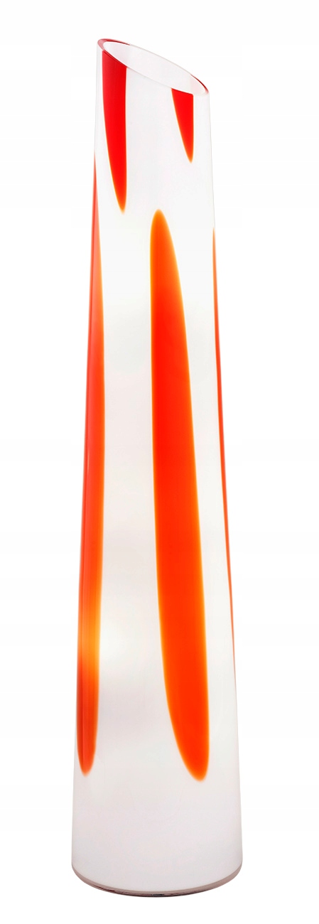 Lampa Podłogowa Szklana Opal Czerwona 2xE27 Polonia Argon