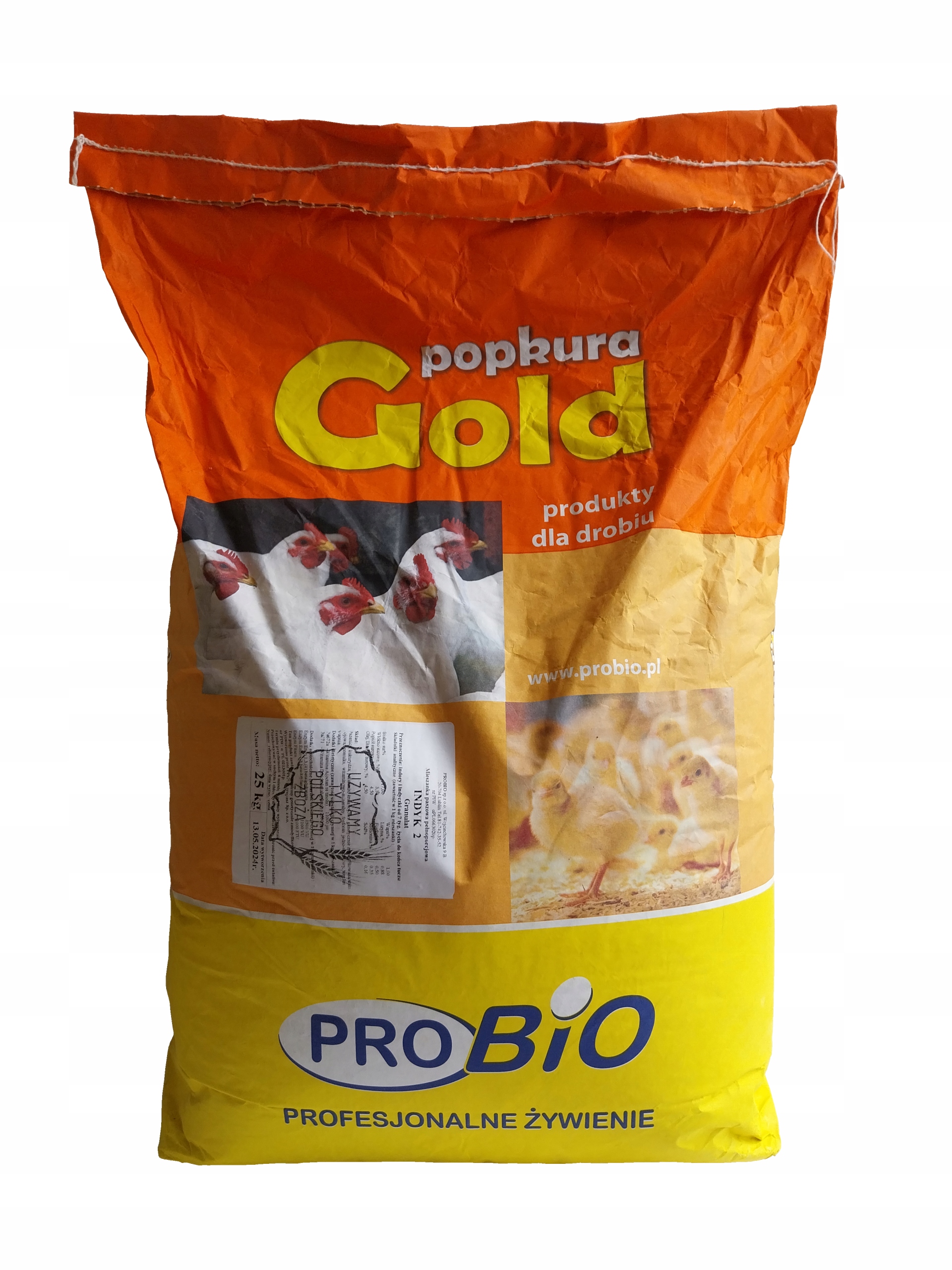 ProBio Pasza pełnoporcjowa dla Indyków Indyk Gold 25kg