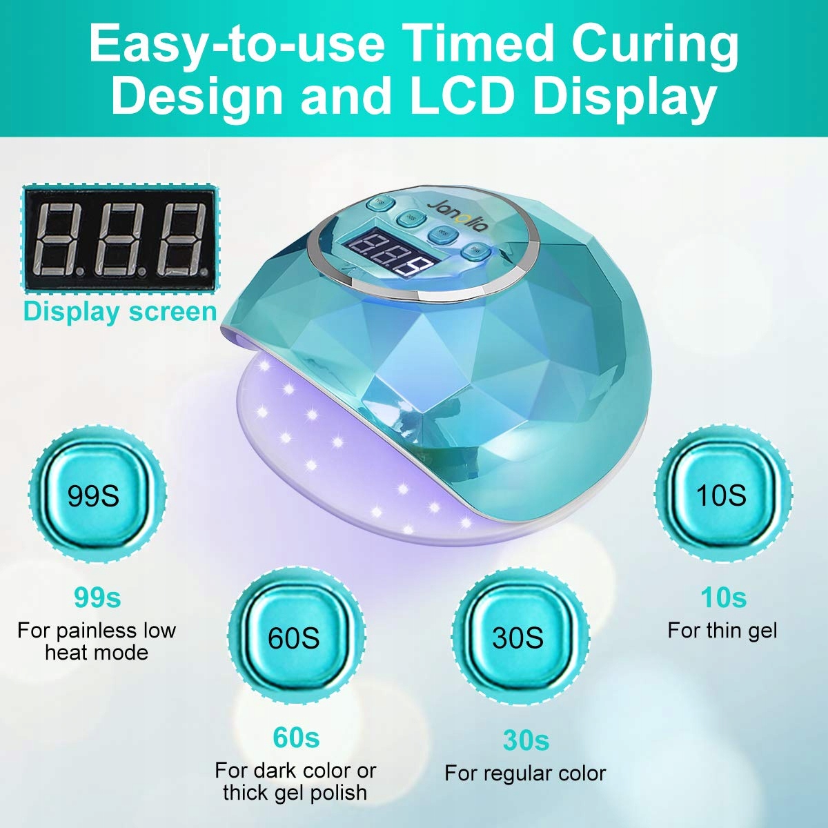 JANOLIA 86W UV LED Nail Lamp with Sensor & Overheat Protection — miniatura 2