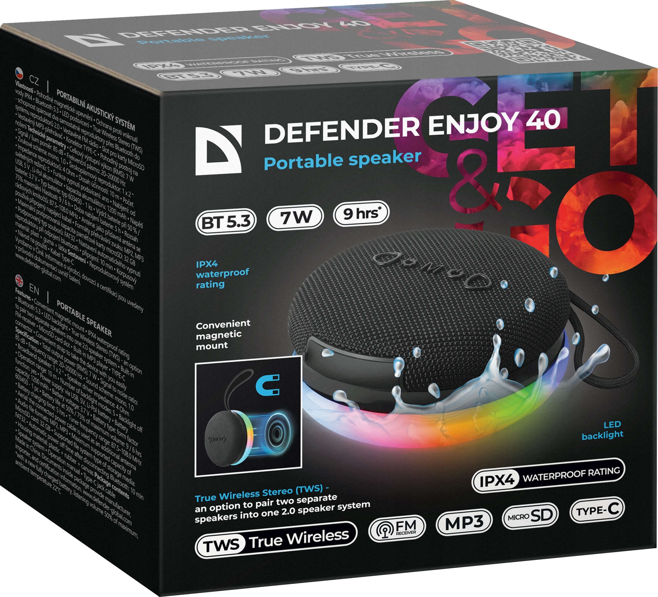 GŁOŚNIK DEFENDER ENJOY 40 BLUETOOTH 7W — 19