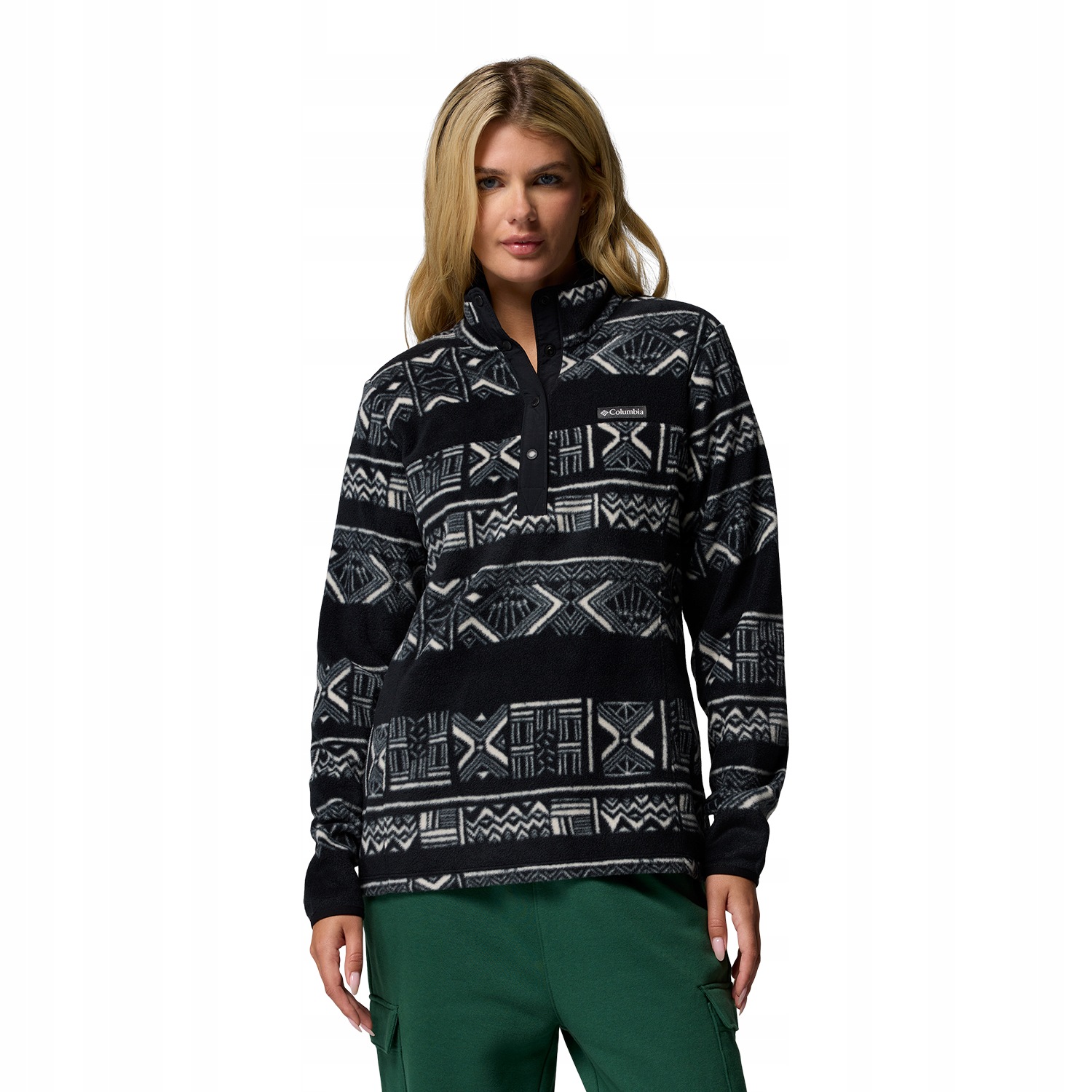 Damski polar Columbia Benton Springs Print 1/2 Snap black S