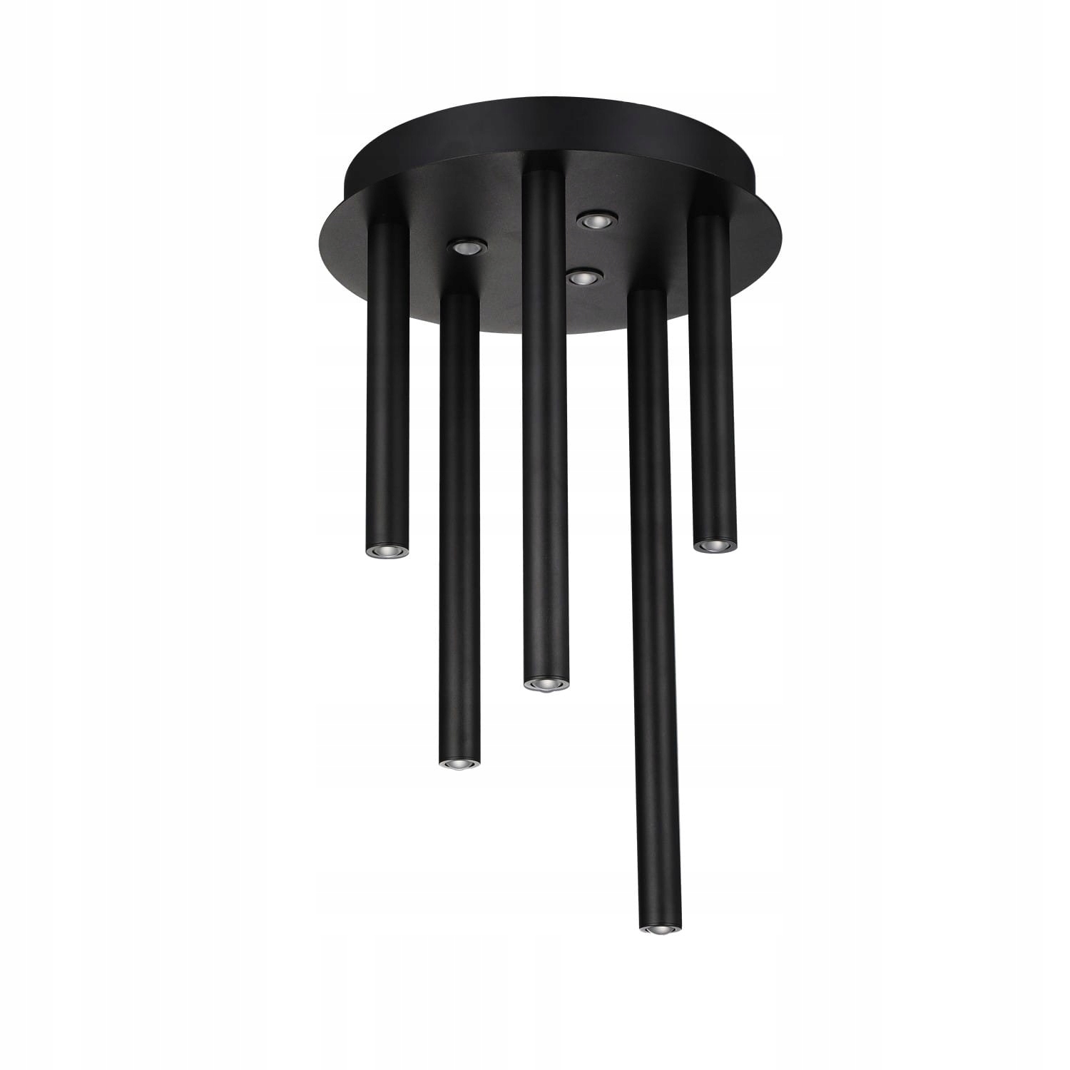 Lampa sufitowa czarna 8-punktowa z 5 rurkami 32W Led do jadalni AZzardo