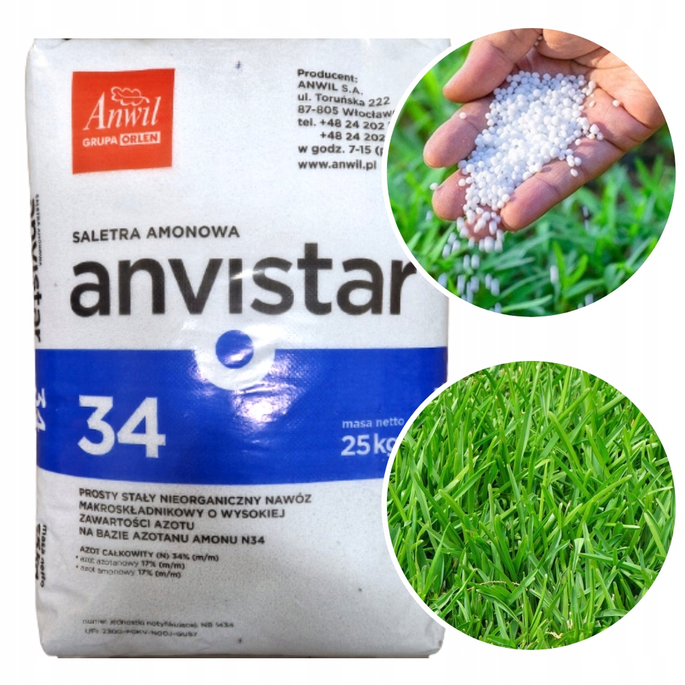 Dusíkaté hnojivo na trávu Anwil granulát 25 kg saletra amónna Anvistar 25 kg