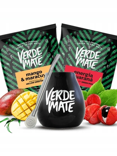 Sada Yerba Mate Green Guarana Big Tykwa Bombilla