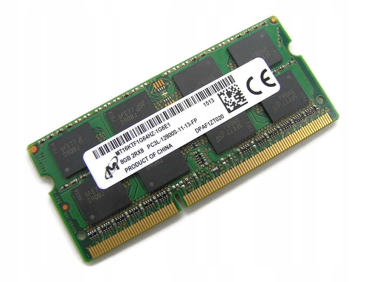 Pamięć Ram DDR3 Micron 8GB 2Rx8 PC3L 12800S 1600MHz Sodimm Do Laptopa