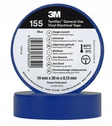 

3M Taśma izolacyjna 155 niebieska 19/20m 1szt