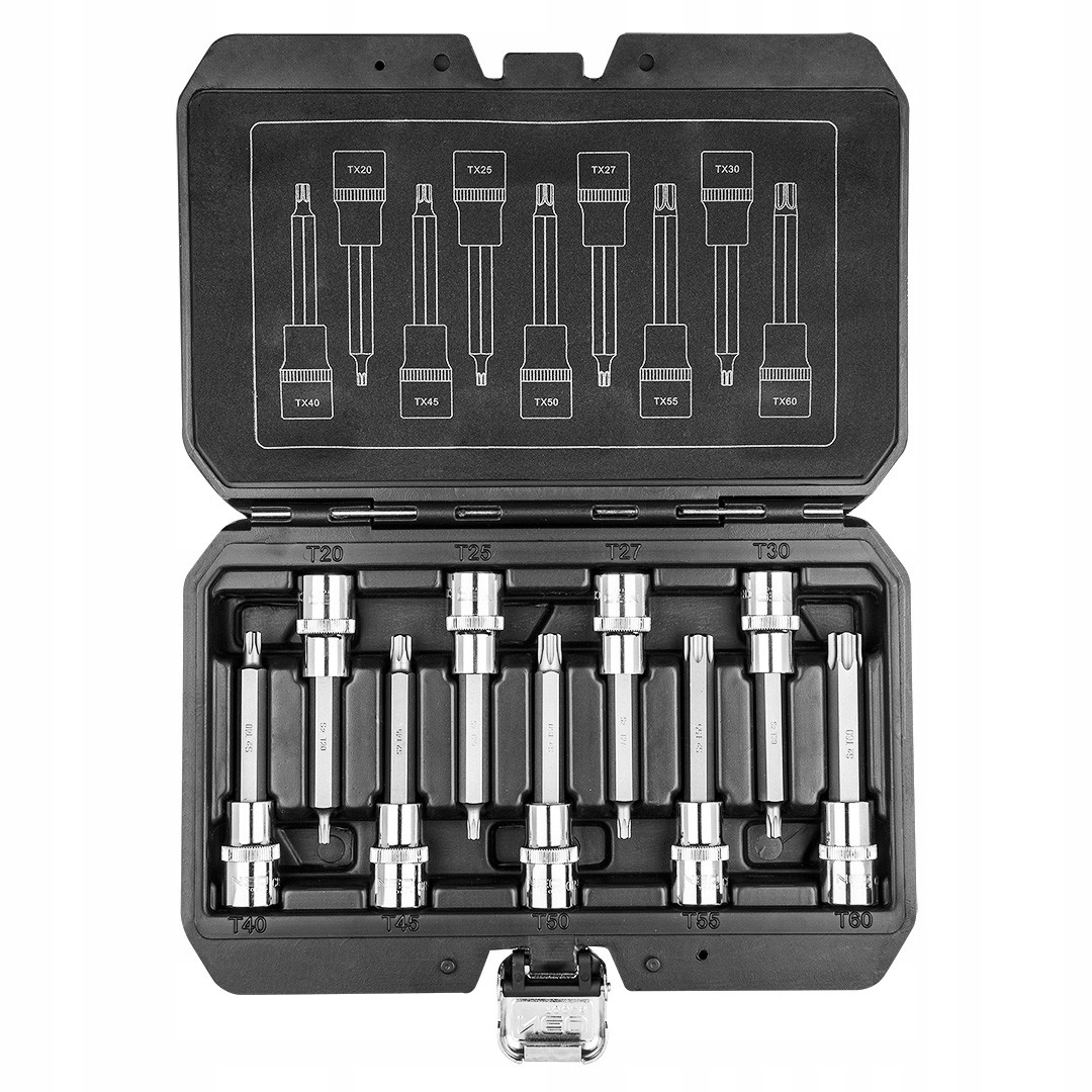 Sada Dlhých Nástrčných Kľúčov Torx T20-T60 1/2" Neo