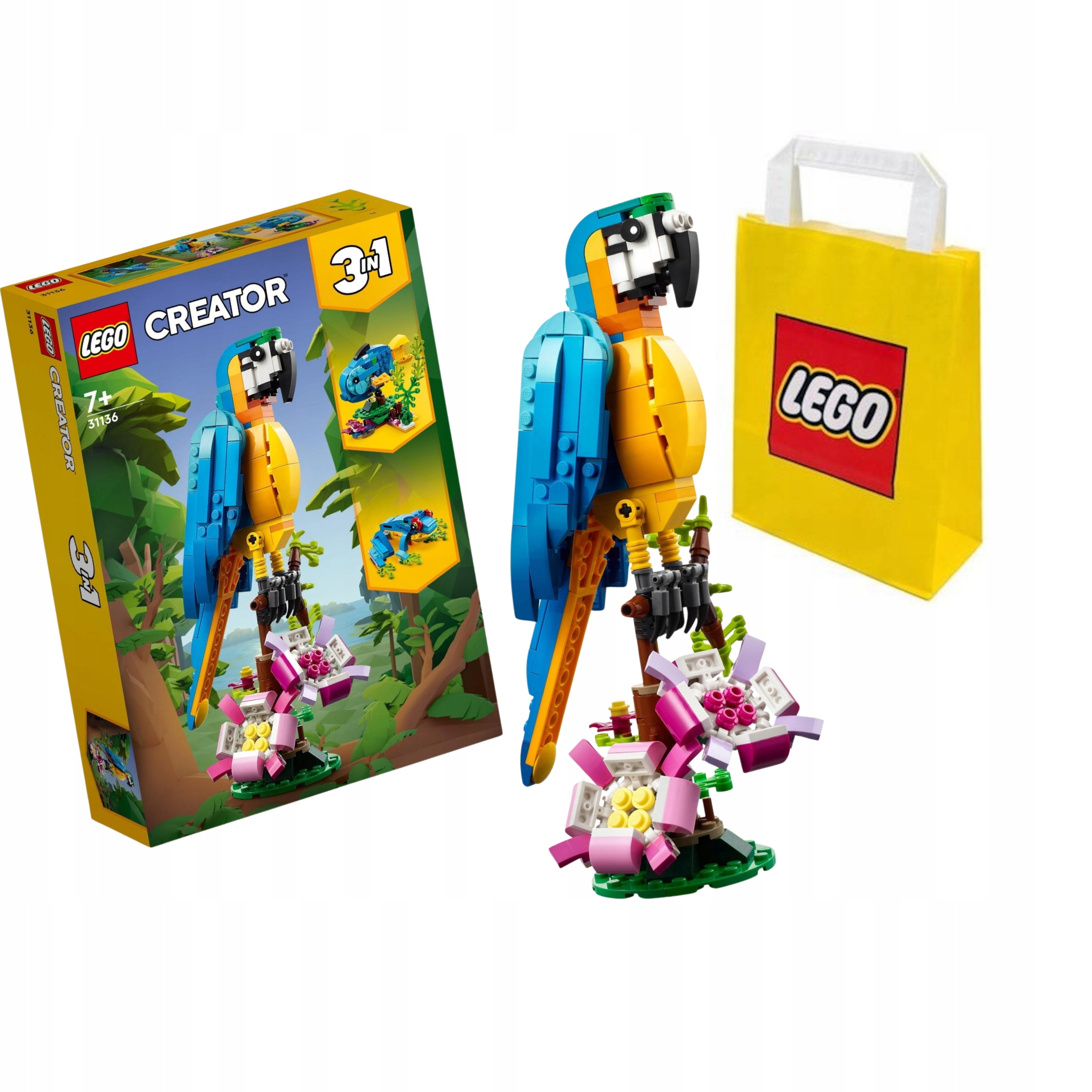 Lego Creator 3v1 31136 Exotický papoušek dárek katalog 2026 Taška