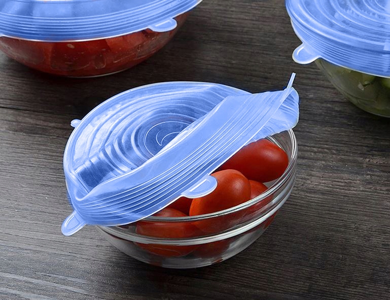 Universal silicone food lids 6 pcs Material silicone